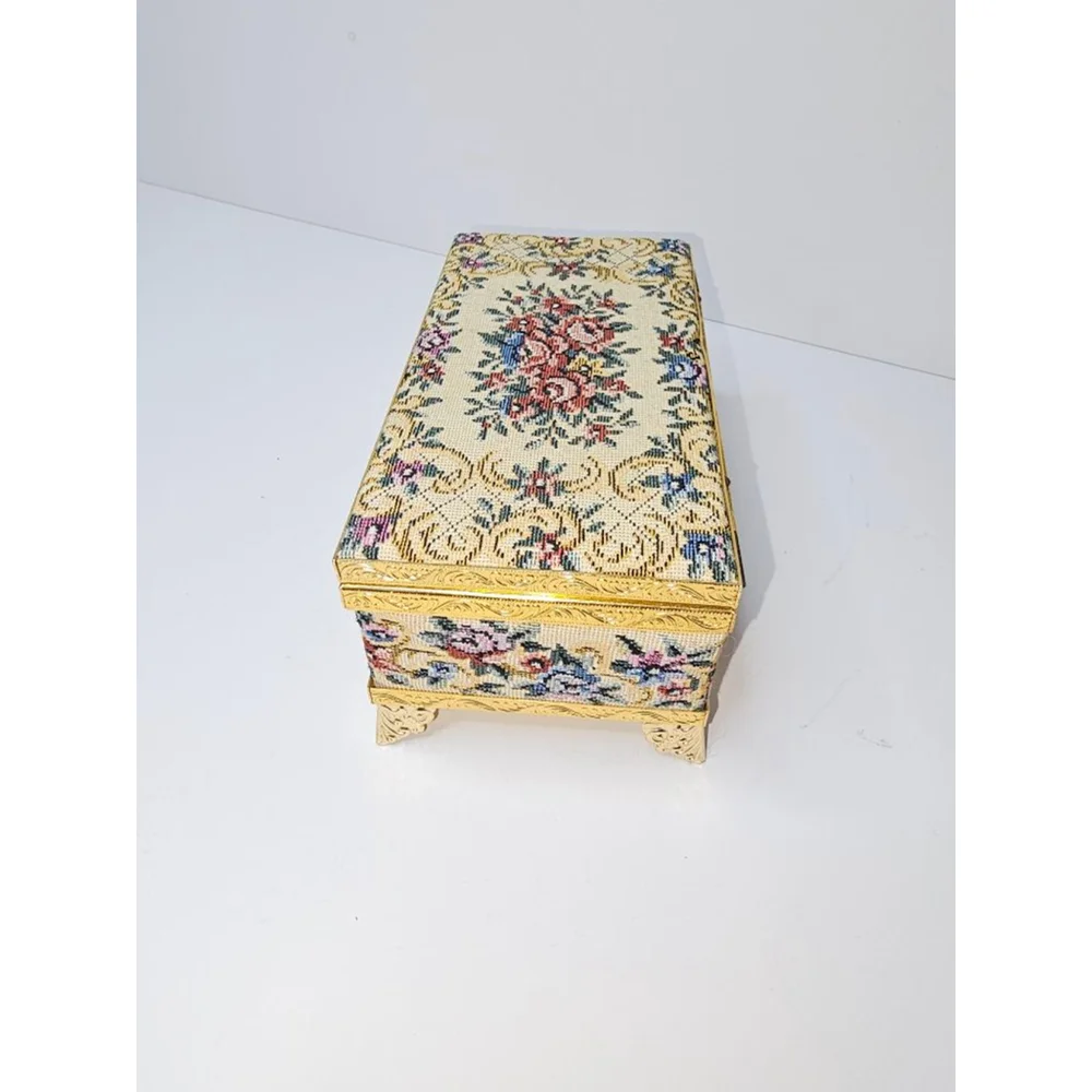 Floral Tapestry Jewelry Box